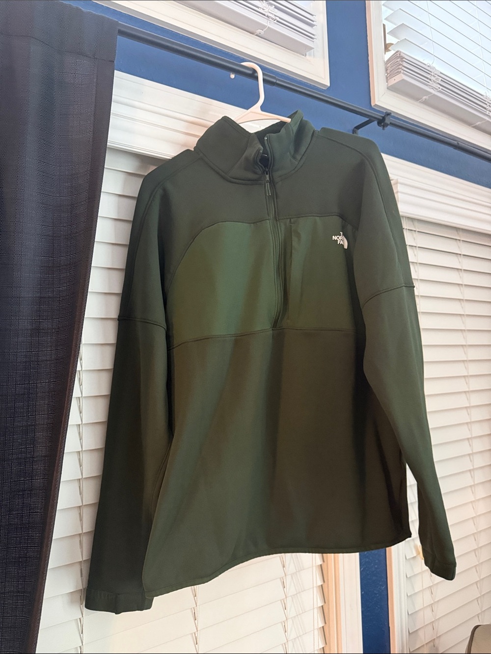 The North Face Dark Olive Green Quarter-Zip Fleece Pullover